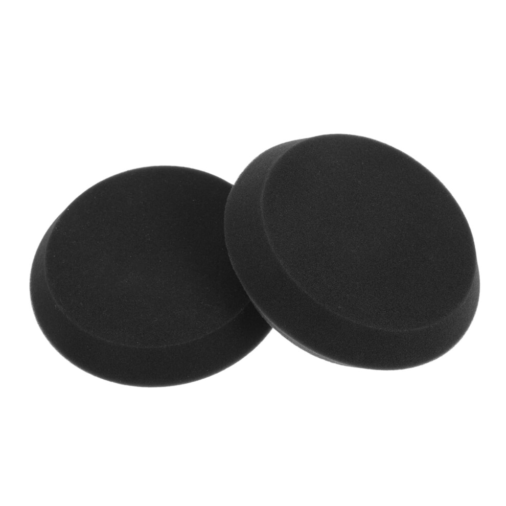 2Pcs Car Waxing Sponge Pads With Ergonomic Handle For Efficient Polishing And Detailing Black 9199774241946