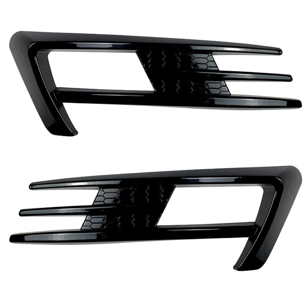 Fog Grille Cover Gloss Compatible 20132017 Bumper Fog Lamp Trim Light/Black 9187378598481