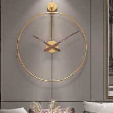 80cm Large Wall Clock With Silent NonTicking, Gold Frame BatteryOperated Clock For Living Room Kitchen Bedroom Office