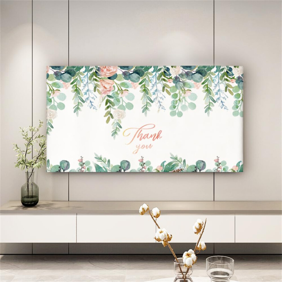 Tv Protector Cover Elastic Allinclusive Dustproof Tv/Pc Display Protector 5565 Inches Plants Pattern Indoor Green 9187378598771
