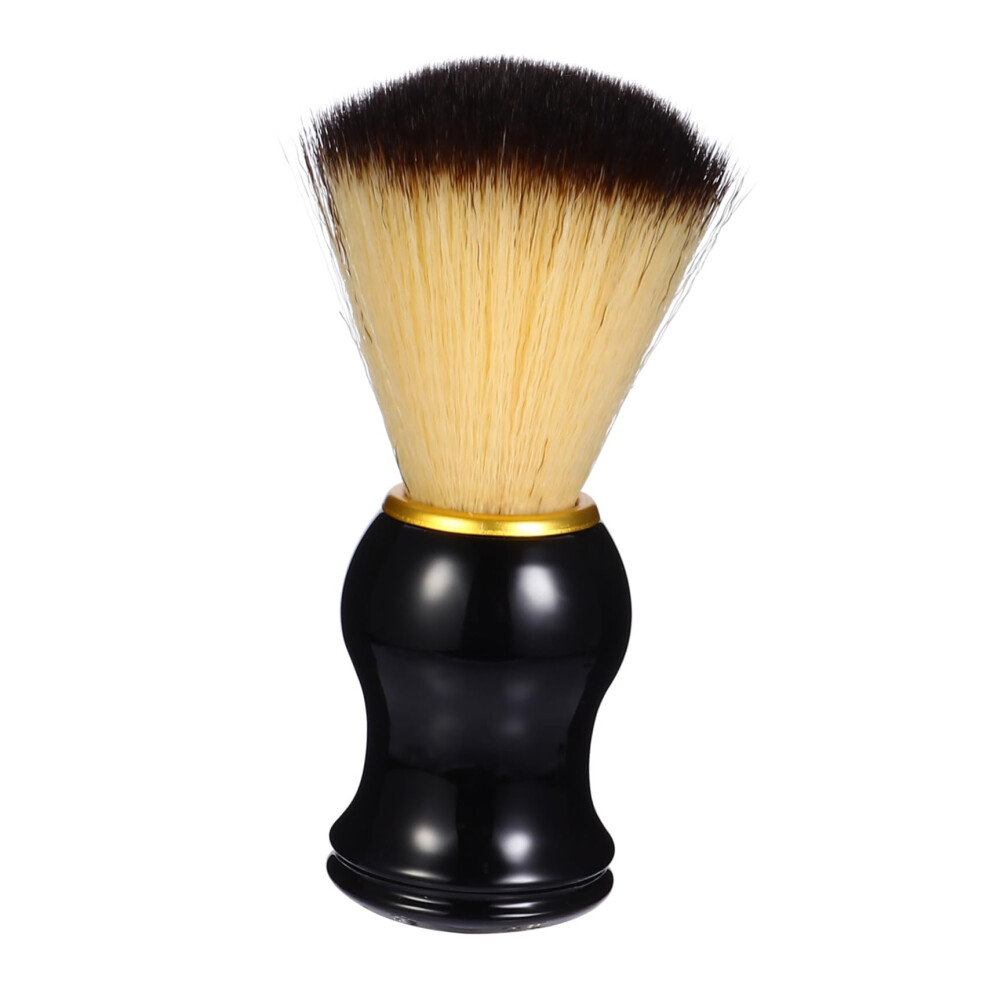 Shaving Brush with Wooden Handle and Nylon Bristles for Men's Grooming and Rich Foam Generation