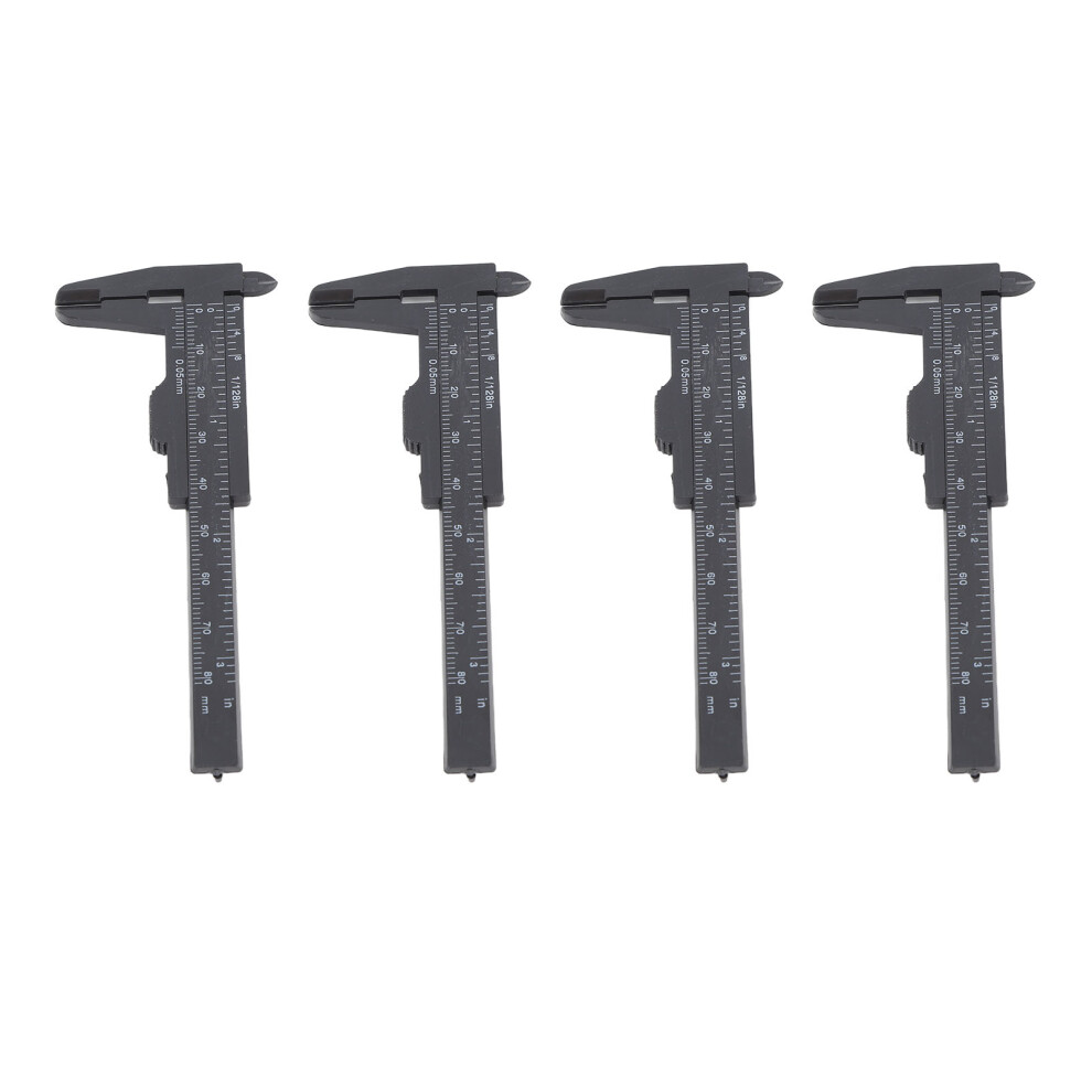 Black 10Pcs 80Mm Eyebrow Microblading Rulers, Positioning Calipers