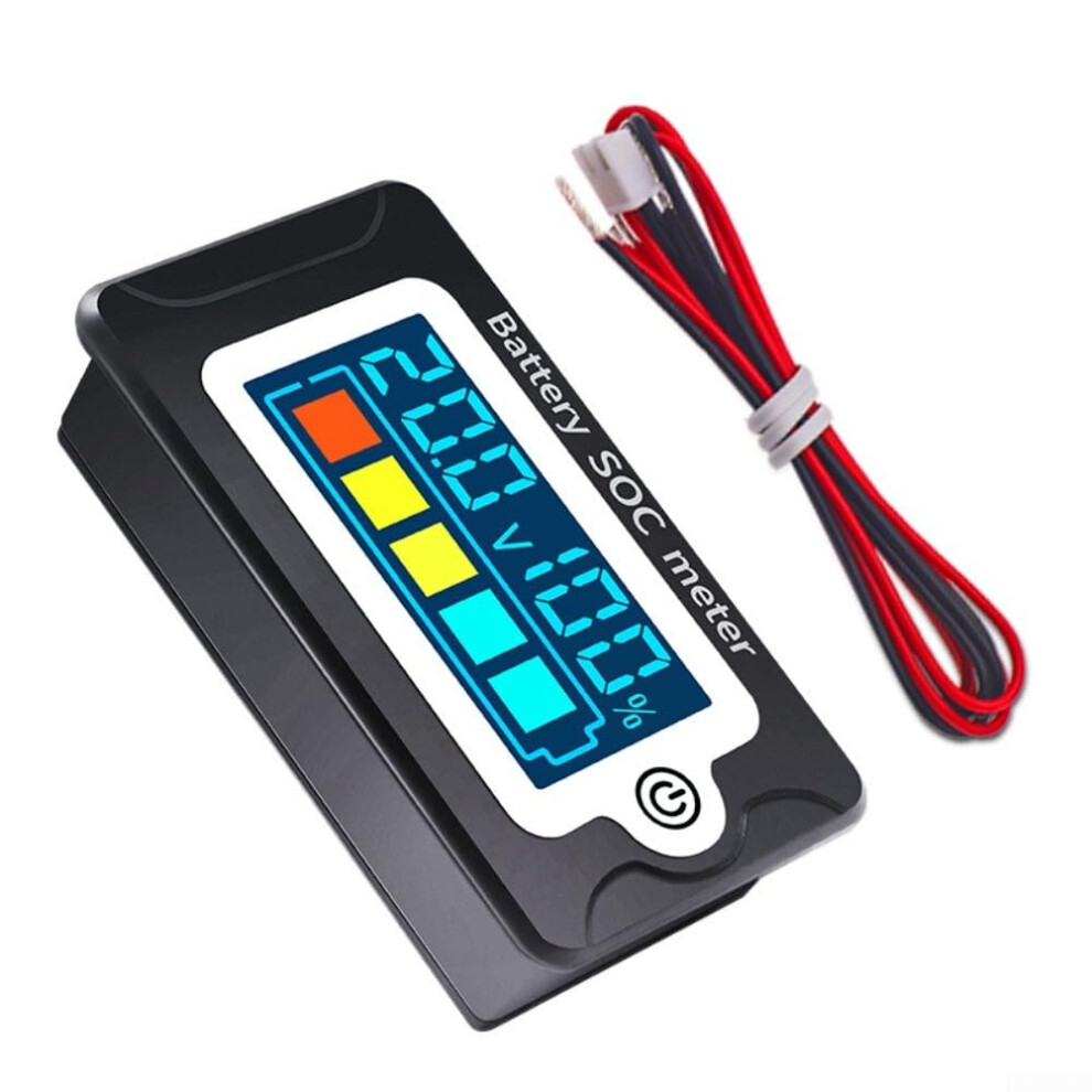 Battery Voltage Tester Waterproof Lcd Display Digital Battery Monitor For Cars And Electric Vehicles White 9199774242899