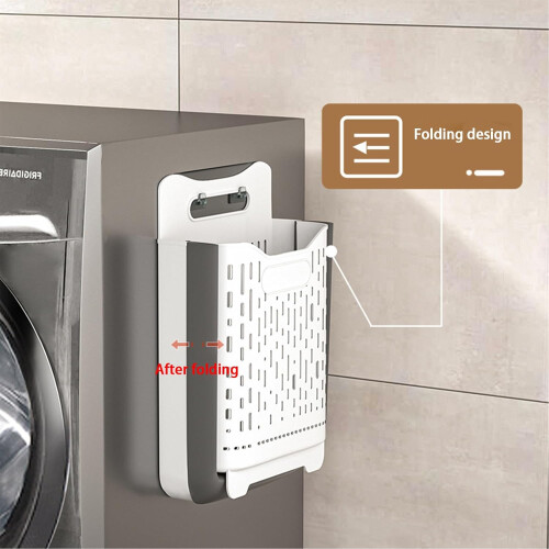 Hangable Laundry Hamper Waterproof Foldable Laundry Bin With Drain Hole Wall Hanging Bag For Delicates Underwear 1