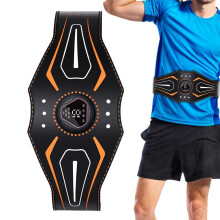 ABS Electric Muscle Stimulator Abdominal Training Equipment With Digital Display Portable For Home Gym And Car Use