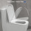 Square Soft Close Toilet Seat White with Quick Release Hinges, Adjustable  Fixing 36x45cm 3