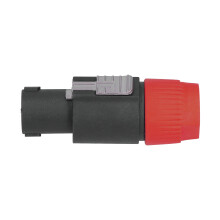 4Pcs 4-Pole Twist Lock Speaker Cable Connector for Audio Amplifiers CNL4FC Red