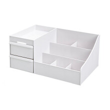 Mobiletto organizer per il bagno, elegante scrivania per il trucco con plastica lavabile e cassetti profondi per mantenere lo spazio in ordine (1