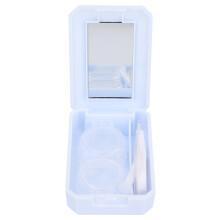 Premium Quality Contact Lens Storage Box Leak Proof Travel Case With Soft Tweezers Mirror And Solution Bottle Comfortable Handling For All Day