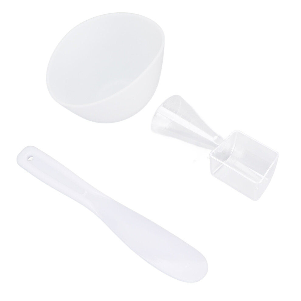 White Cosmetic Mixing Spatula Kit, Perfect For Wide Application, Soft Comfortable Handle Offers Grip, 3Pcs For Halloween Parties For Nightclubs
