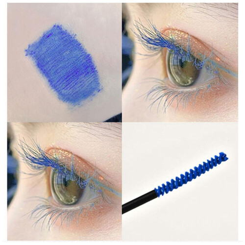 Αδιάβροχη μάσκαρα Blue Silk Fiber, με όγκο και πύκνωση, εύκολη εφαρμογή και αφαίρεση, 1