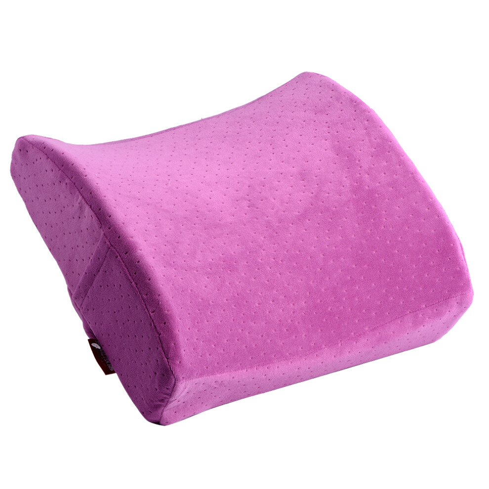 Instant Relief Lumbar Support, Navy Velvet Memory Foam with Ergonomically Designed Side Pocket for Small Object Storage, Promotes Excellent Posture a