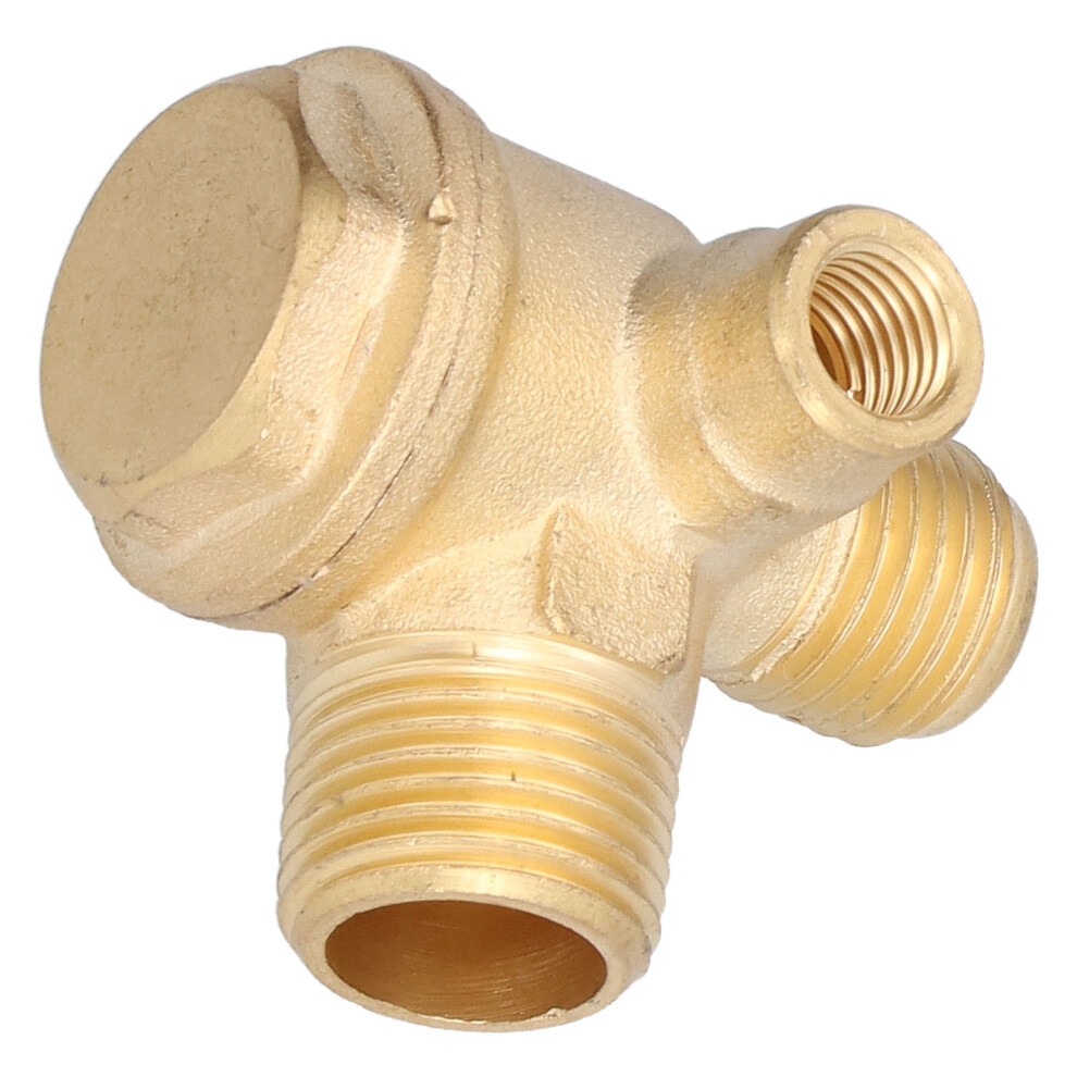 3-Way Brass Check Valve, Threaded, 7Mm/14Mm/16Mm Air Compressor Accessory 4971377513775