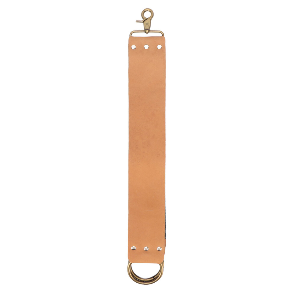 Razor Strop For Men, Double Layer Canvas Barber Shaving Belt Durable Leather Sharpening Strap For Straight Razors Smooth Blade Maintenance Handmade