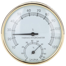Zeer nauwkeurige saunathermometer en hygrometer, perfect voor directe en accurate metingen in de sauna, badkamer of zweetruimte.