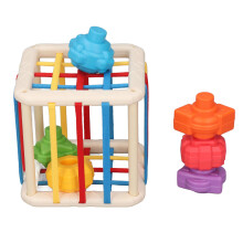 Set di Gioco Forma di Bebè, 6 Blocchi di Plastica Colorati, Altezza 11cm