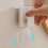 Bathroom Storage Organizer with WallFriendly No Drill Toothpaste Holder White Rack for Renters 3