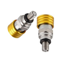 Motorcycle Front Fork Bleeder Valves M5x0.8 Gold for Yamaha WR400F WR426F WR450F Quick Air Release