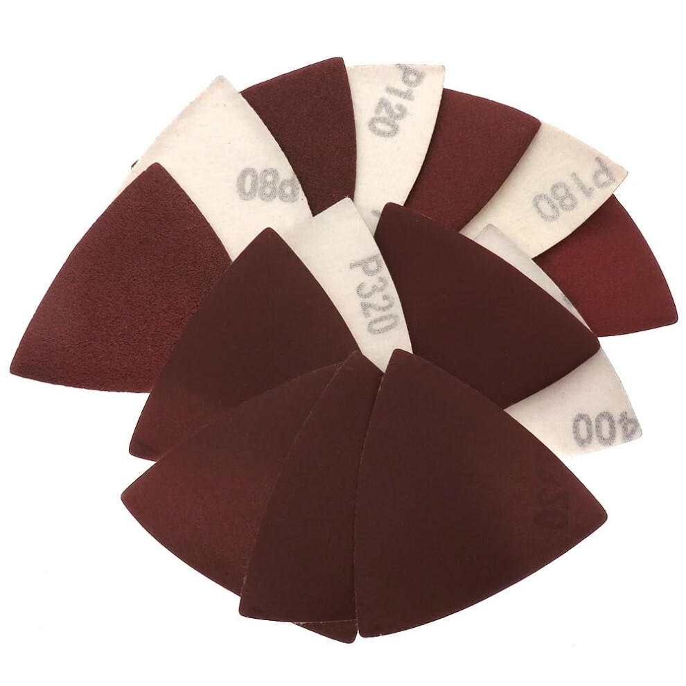 Mouse Detail Sander Sandpaper 80Mm Triangle, 100 Pcs Hook Loop Discs, Delta Sander Abrasive Grit 401000 9199774243803