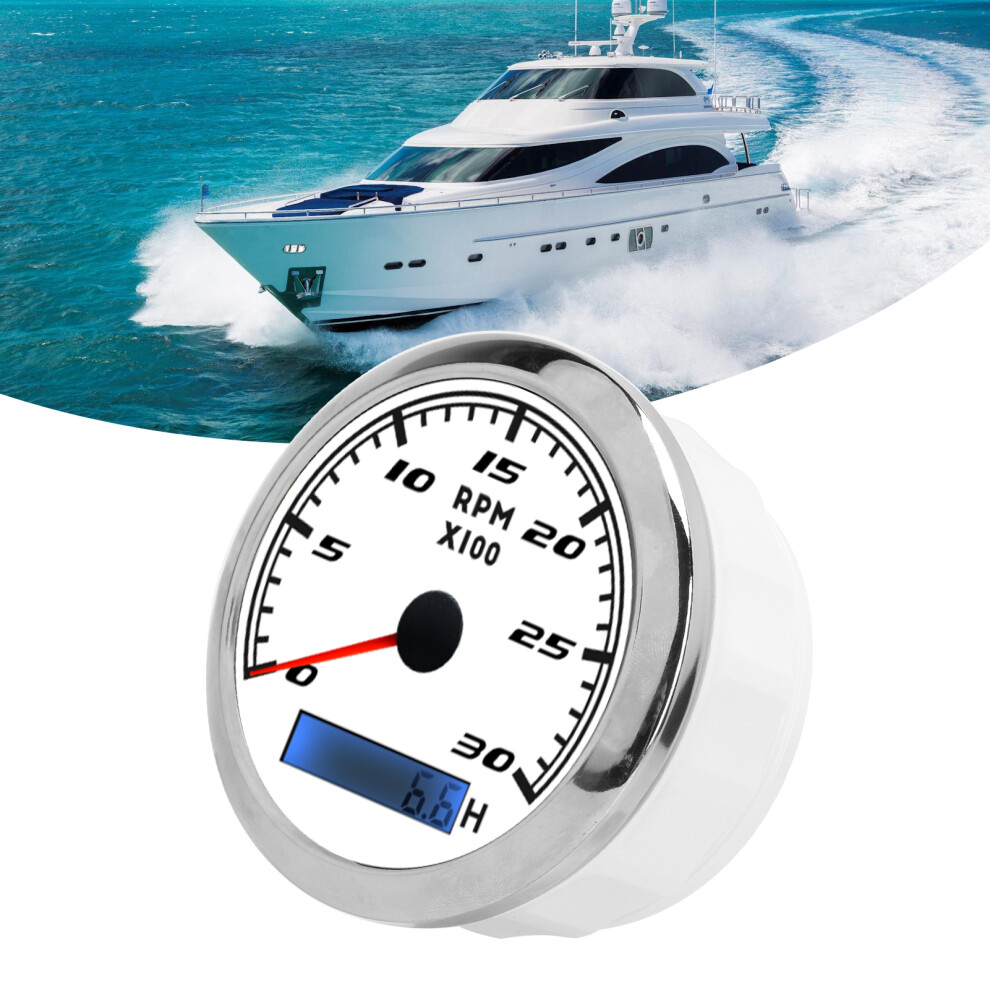 85Mm Ip67 Stainless Steel Pointer Tachometer For Car Boat Diesel Marine 3051377515724
