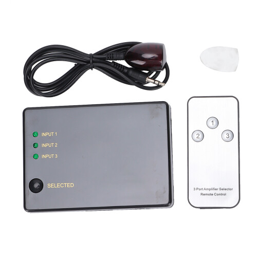 HD Multimedia Interface Switcher 3 in 1 Out 4Kx2K with IR, Black 1