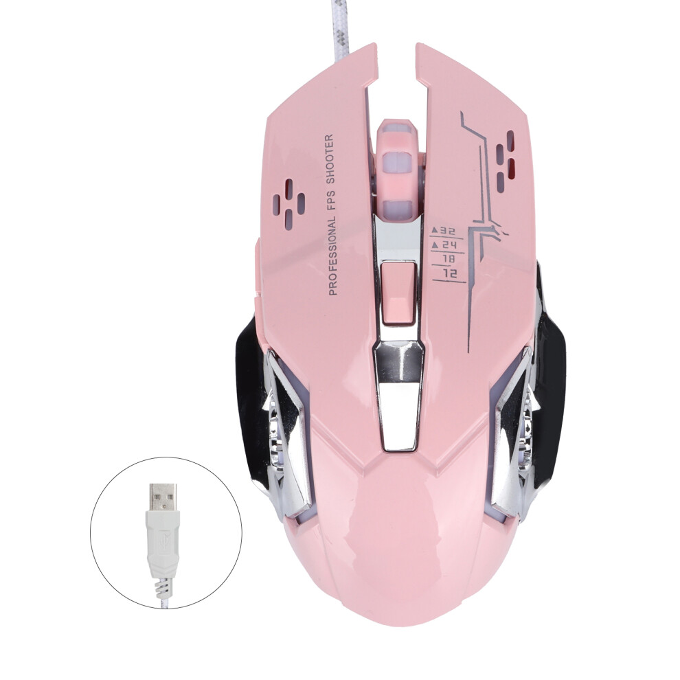 Adjustable Dpi Gaming Mouse Ergonomic Design Rgb Backlit With Breathing Lights Durable Cable Plug And Play Usb Mouse For Pc And Mac 9358999177588