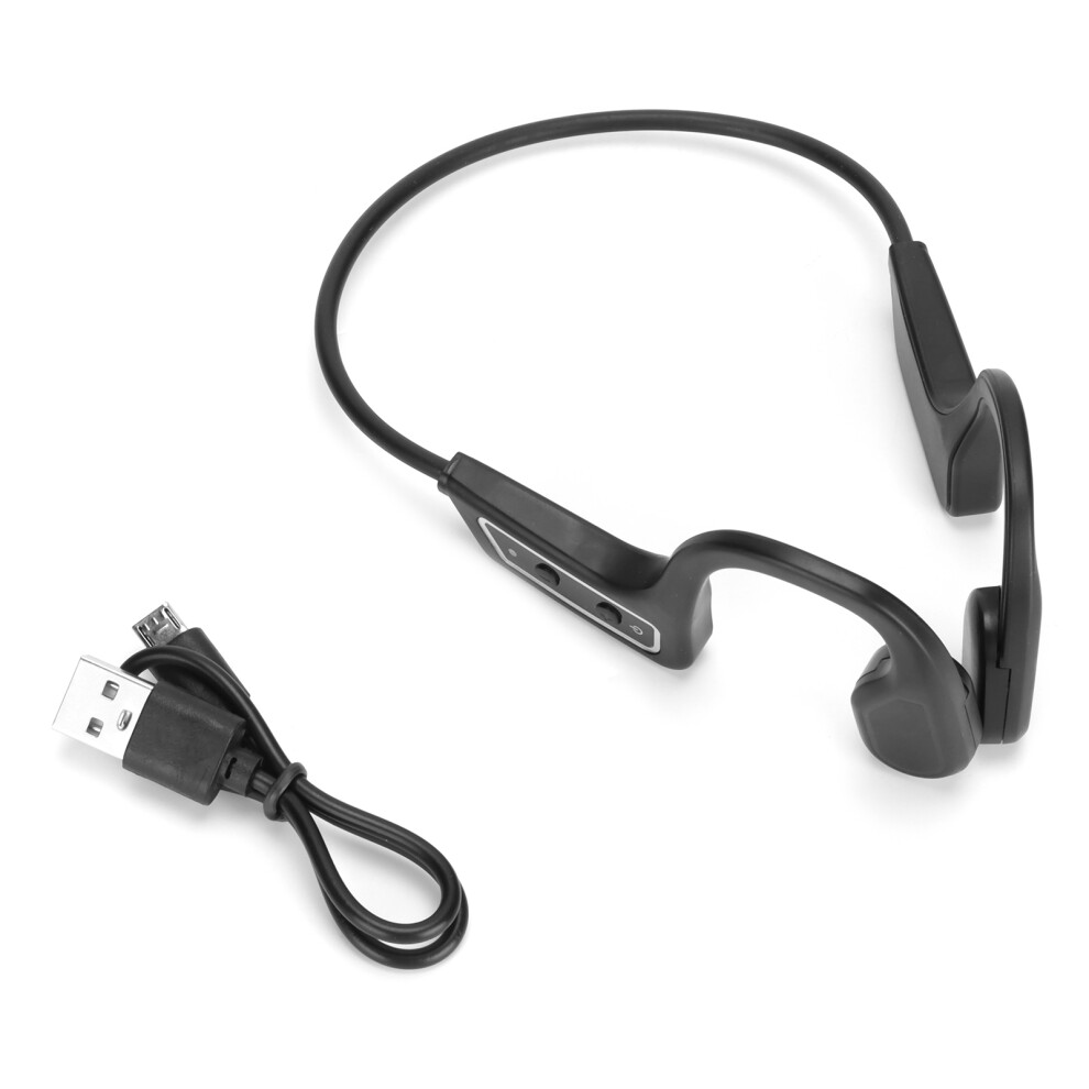 Titanium Frame Bone Conduction Headphones, Waterproof Open Ear Bluetooth 5.0 Headset For Outdoor Enthusiasts 9149926054221