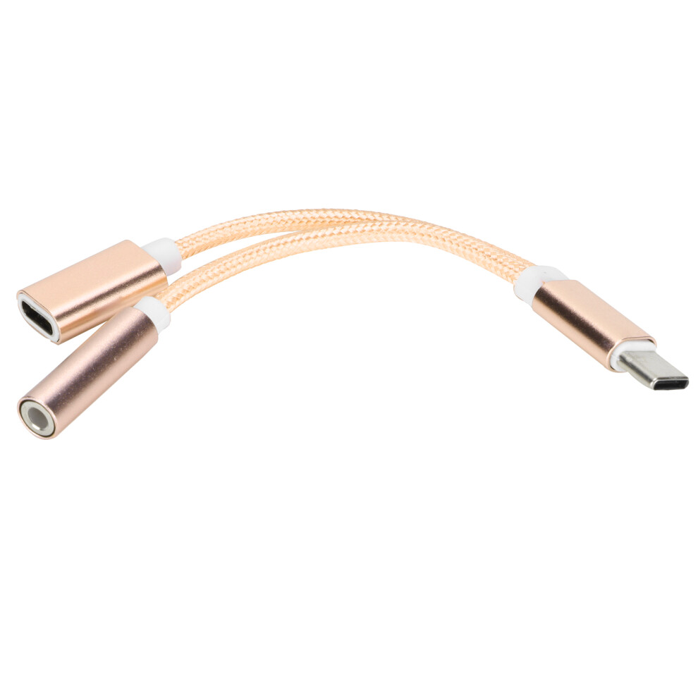 Type-C To 3.5Mm Adapter 2-In-1 Charger Earphone Converter Aluminum 4981377517031