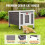 Nicho externo para Gato - DUOKU - Casa de Madeira - Resistente a Intempéries - 21x17x17 polegadas - Cinza 3