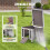 Nicho externo para Gato - DUOKU - Casa de Madeira - Resistente a Intempéries - 21x17x17 polegadas - Cinza 5