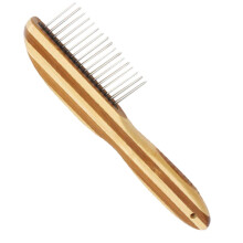 Cat Comb For Long Haired Cats Bamboo Handle Dematting Brush Pet Hair Remover NonSlip Design Dog Grooming Brush