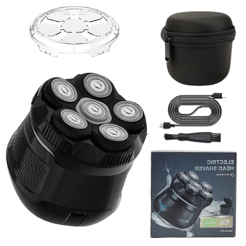 Electric Head Shaver for Men, 6D Floating Heads, Cordless IPX6 Waterproof Wet Dry Razor with LED Display
