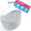 Peg Basket for Washing Line with Secure Hook, Clothes Peg Holder for Laundry, GreyWhite 1