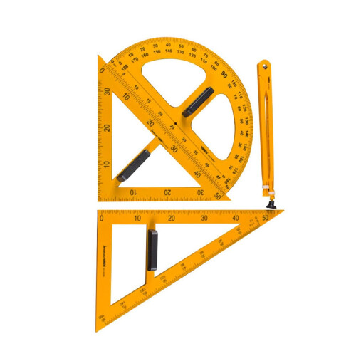 Set Drawing Tools Ruler Protractor Triangle Straightedge High Accuracy Measurement Kit for Precision Drafting