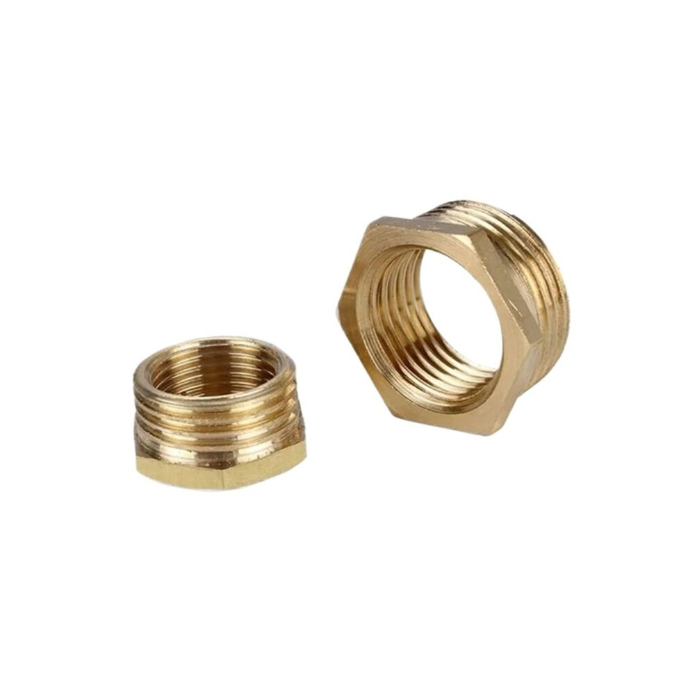 Brass Hex Bushing Reducer Pipe Fitting 1/2Inch Female To 1Inch Bsp Male Threaded Reducing Copper Coupling 9199774245838