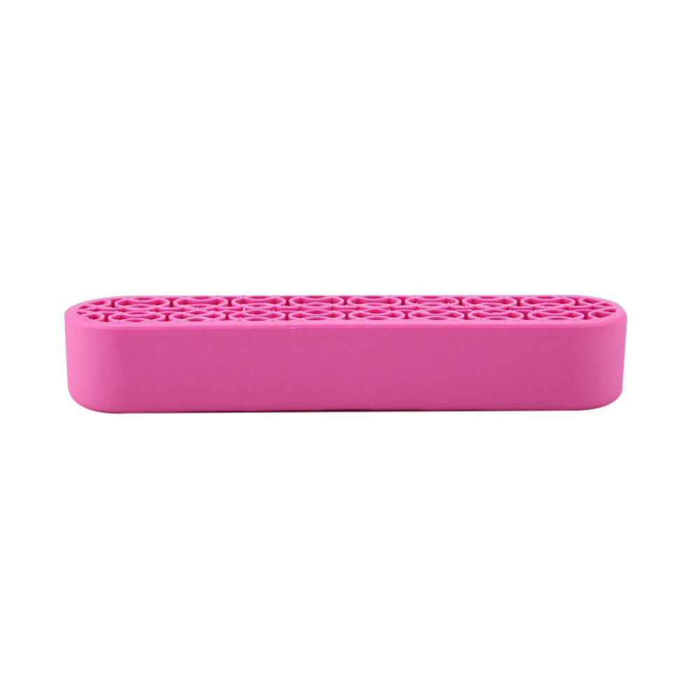 Red Charming Rose Silicone Makeup Brush Holder, Offering Large Capacity And Higher Reliable Material For A Flawless Beauty Routine For Nightclubs