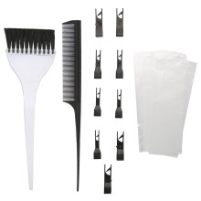 Leicht zu reinigendes Haarfärbepinsel-Set mit Färbekämmen, Balayage-Highlight-Applikator, Bleichpulverpinsel, strapazierfähigem Material,