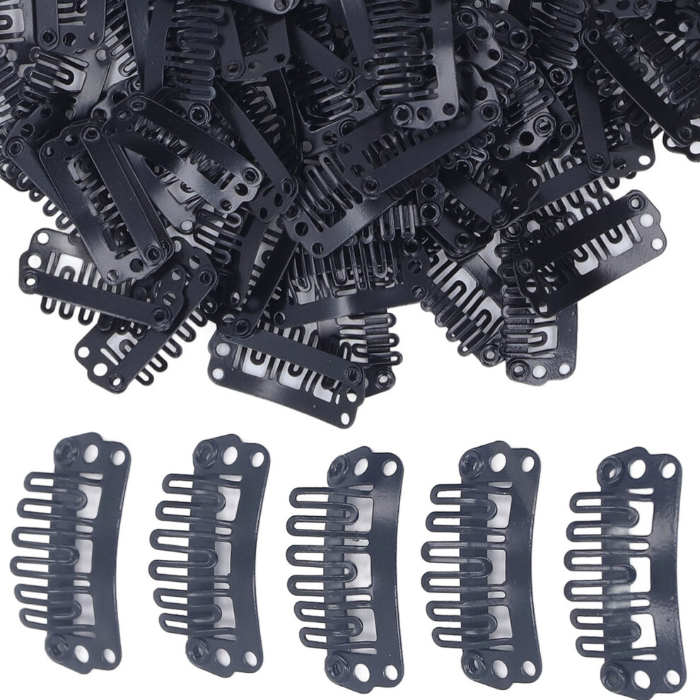 No Sew Clips for Hair Extensions, Snap Hair Clips with U Shape Clip Ensures Stronger Grip, Comfortable Wear Fine Workmanship for Stylish DIY Snap