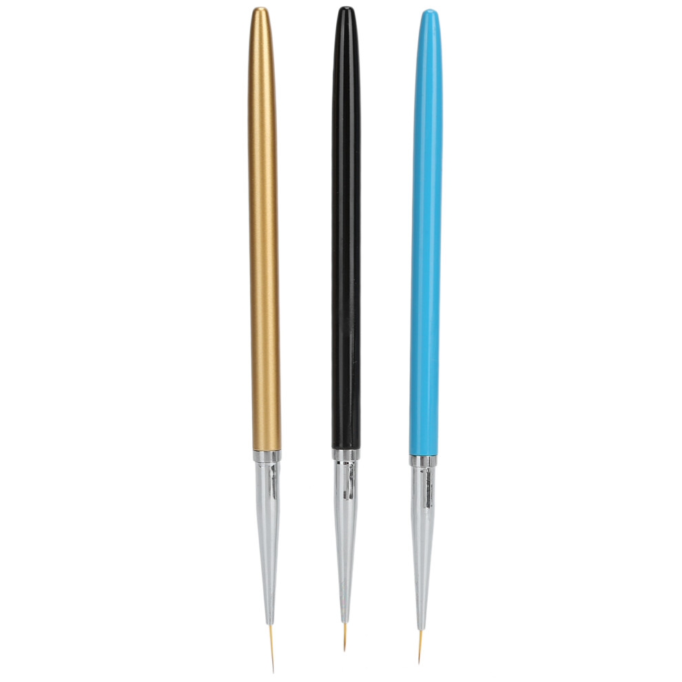 Precise Carving Nail Art Liner Brushes Acrylic Nail Design, Quality Alloy Nylon Wool for UV Gel Nail Extensions & Ergonomic Design Nail Painting