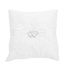Classic Design Ring Pillow For Indoor Outdoor And Beach Weddings, Matte Satin Wedding Ring Pillow With Elegant Design And High Quality