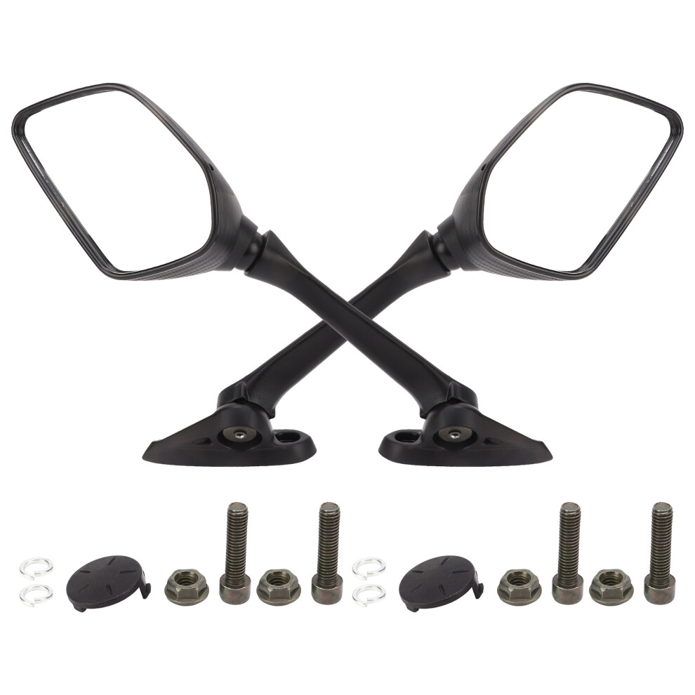 Motorcycle Rear View Mirrors, Convex Mirrors For Enhanced Visibility And Safety, Premium Aftermarket Mirror Set With Smooth Surface And Durable 9340959977390