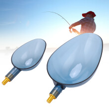 ABS Köder-WurfLöffel Set, 8 mm Gewinde, translucent dunkles Blau