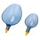 ABS Köder-WurfLöffel Set, 8 mm Gewinde, translucent dunkles Blau 2
