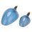 ABS Köder-WurfLöffel Set, 8 mm Gewinde, translucent dunkles Blau 11