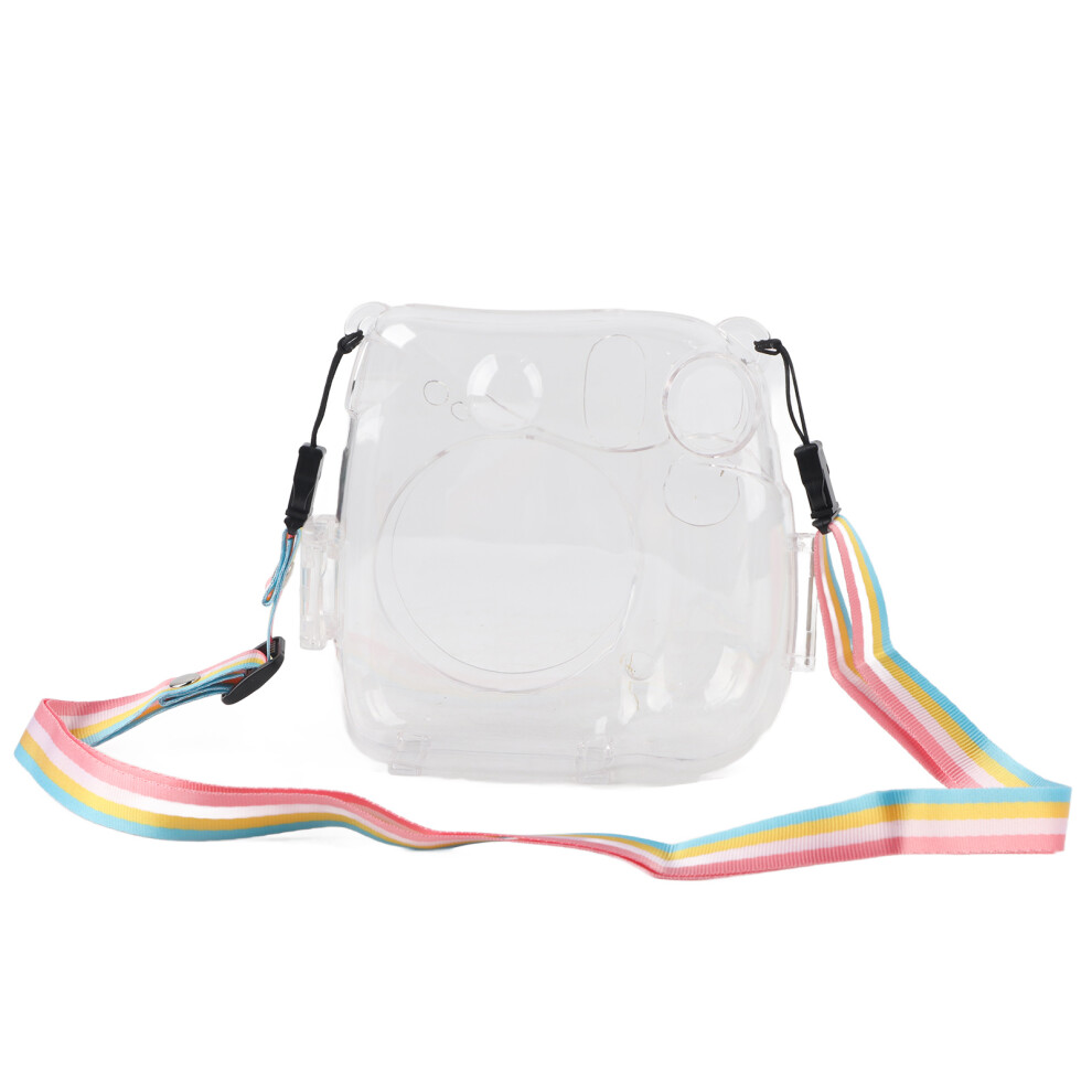 Lightweight Design Camera Case Compatible With Fujifilm Instax Mini 7+ Transparent Case Crystal Clear Hard Shell Protection Detachable Adjustable 9138057044836