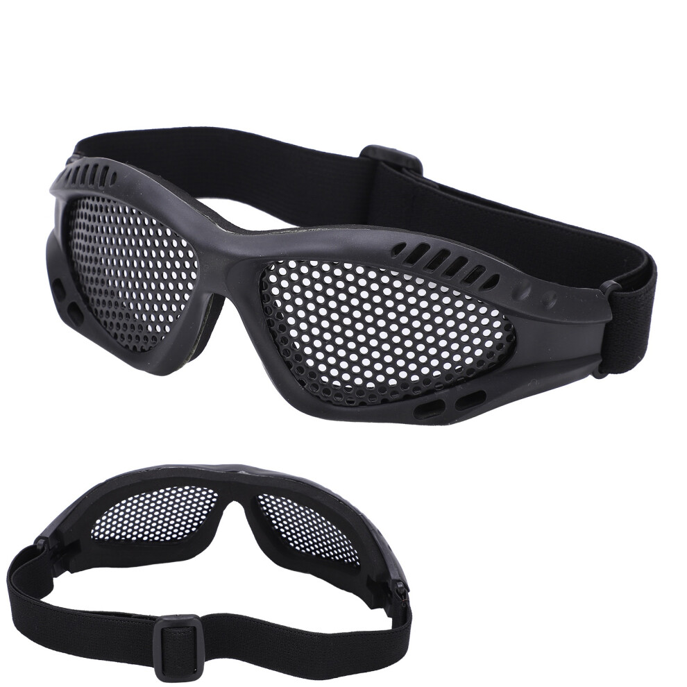 Impact-Resistant Mesh Safety Glasses For Shooting & Outdoor Riding Black 7651377523512