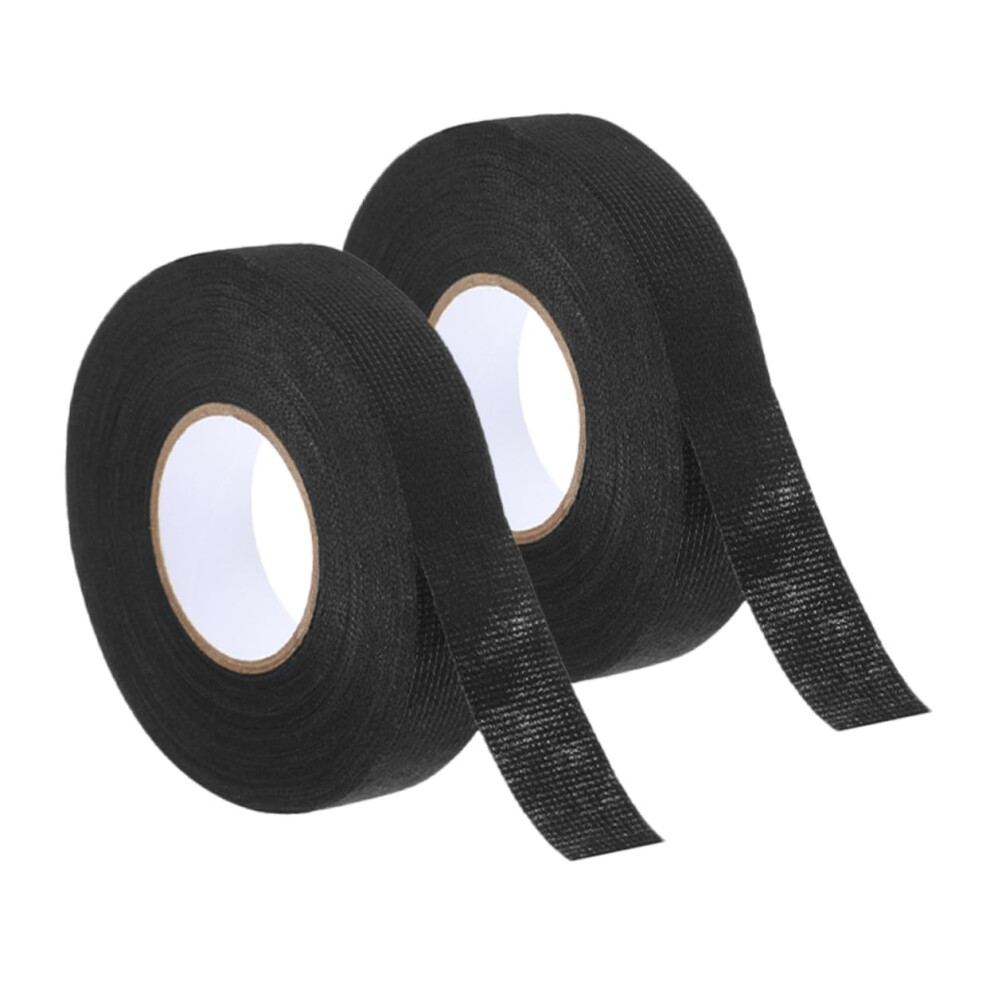 Temperature Resistant Cloth Tape 2 Rolls Pack Car Wiring Harness Noise Damping Insulation Tape Wire Management 9187378602164