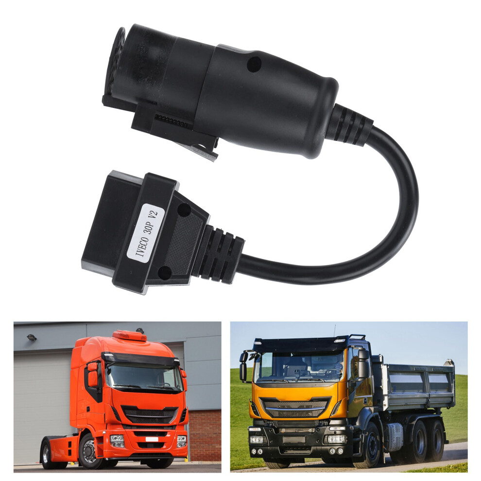 Durable Obd2 30Pinâ16Pin 9.8In Cable Adapter For Vehicle Diagnostics 4671377523797