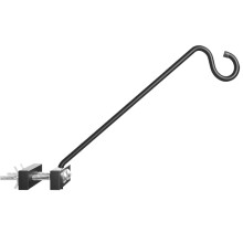 Heavy Duty Bird Feeder Pole with 5 Prong Base, Adjustable Metal Shepherds Hook, Weatherproof Outdoor Stand
