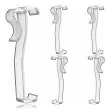 Valance Clips 5Piece Set 2.5 Inch Transparent Hidden Clip For Horizontal Blinds Plastic Retaining Clips Bracket Holder